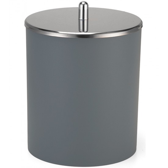 Lixeira 5 Litros Cinza Com Tampa Aço Inox